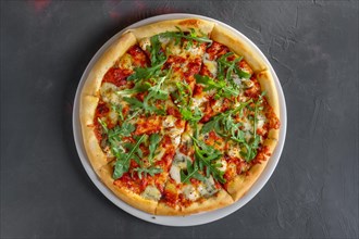 Vegetarian pizza with feta