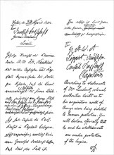 Telegram from Bismarck deciding the seizure of the first German colony of German South-West Africa
