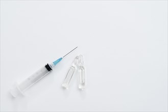 Syringe vial white background. Resolution and high quality beautiful photo