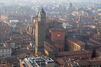 City view Bologna seen from the top of the Asinelli Tower