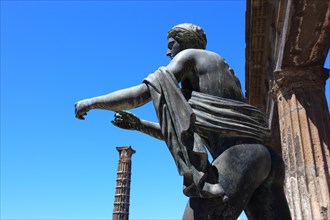 Statue of Apollo at the 120 BC Temple of Apollo dedicated to the Greco-Roman god