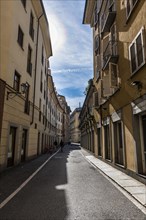 Old alley Unesco world heritage site Turin
