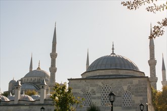 Outer view of Ottoman style mosque in Istanbul