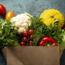 Groceries bag with vegetables
