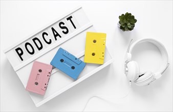 View podcast items arrangement. Resolution and high quality beautiful photo