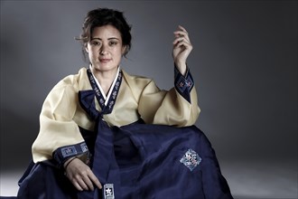 Woman in Korean traditional costume