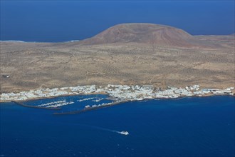 View of the island of La Graciosa off the northern tip of Lanzarote