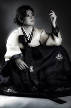 Woman in Korean traditional costume
