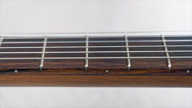 Macro of a guitar neck