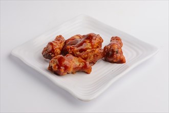 Hot spicy fried chicken wings