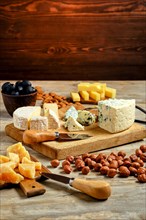 Cheese plate and other snack for wine