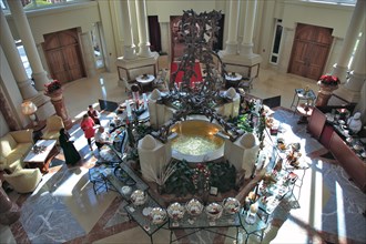 View of the foyer with buffet in Doha City
