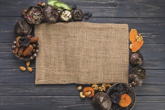Different dried fruits with nuts canvas
