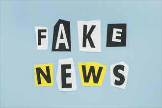 Fake news words in various letter font style
