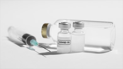 Front view syringe vaccine composition