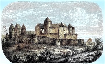 Ruined castle of Charolles in the department of Saone-et-Loire in the region of Bourgogne-Franche-Comte