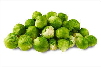 Fresh brussel sprouts isolated on white background