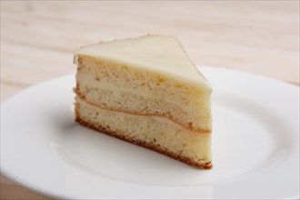 Portion of cheesecake on plate