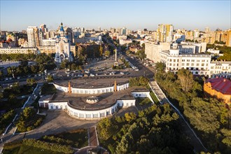 Aerial of the Uspensky Cathedral of the Ascension on Komsomol Square