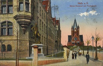 Maerker Monument and St. Paul's Church in Halle an der Saale