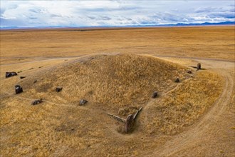 Aerial of Burial mound