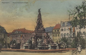 Monumental fountain in Mannheim
