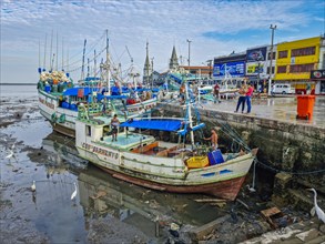 Fishing boats in the market area of Belem