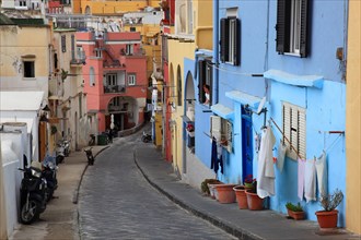 Street in the old town of Procida