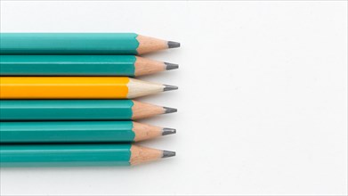 Top view pencil collection. Resolution and high quality beautiful photo