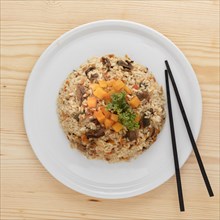 Tasty rice dish chopsticks. Resolution and high quality beautiful photo