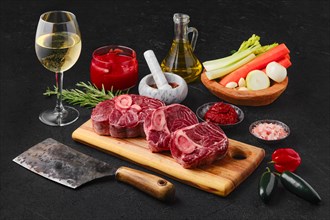 Set of ingredients for preparation of ossobuco