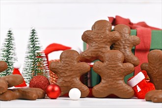 Chocolate glazed German Christmas gingerbread men