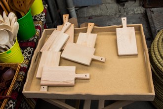 Wooden chopping board as an kitchen item