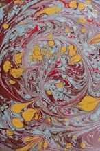 Abstract marbling floral pattern for fabric