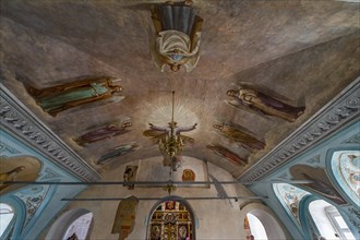 Icons on the wall of the Bogoroditse-Uspenskiy Sviyazhsky Monastery