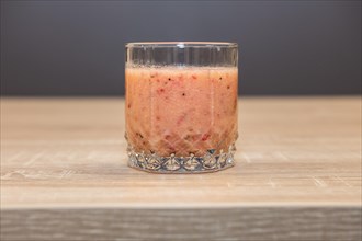 Glass of healthy cocktail with chia seeds