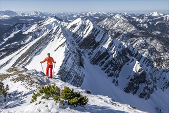 Ski tourers at the summit of Sonntagshorn