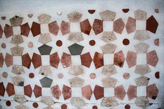 Different mosaic textures made with colorful mosaic