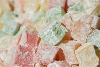 Load of traditional turkish delight lokum candy