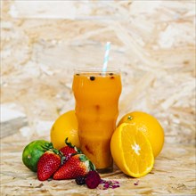 Summer cocktail tropical fruits. Resolution and high quality beautiful photo