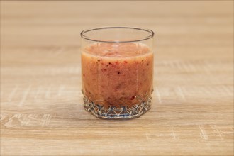 Glass of healthy cocktail with chia seeds