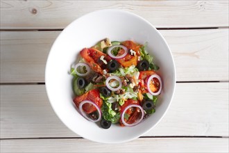Salad with fried tomato