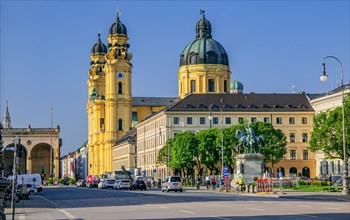 Ludwigstrasse with Feldherrnhalle and Theatine Church