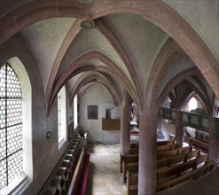Side aisle of the late Gothic hall church from 1488