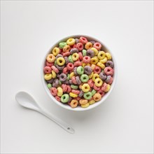 Top view tasty colorful cereal bowl. Resolution and high quality beautiful photo