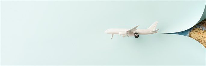 White toy plane with copy space. Resolution and high quality beautiful photo