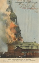 Fire of the Michaeliskirche in Hamburg
