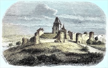 Ruin of the Castle of Dyo in the department of Saone-et-Loire in the region of Bourgogne-Franche-Comte