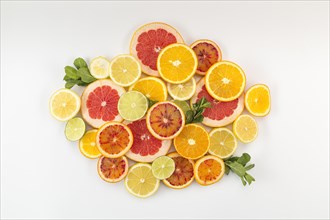Slices citrus fruit pile. Resolution and high quality beautiful photo