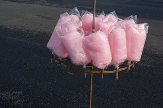 Delicious colorful cotton candy for kids